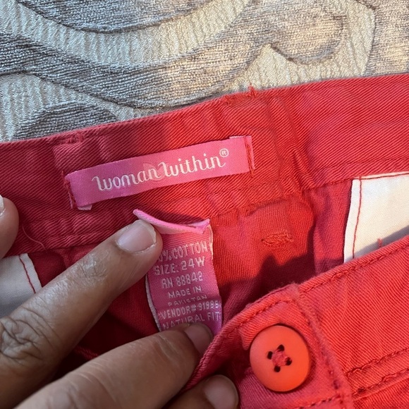 Woman Within Women's Size 24W Natural Fit Salmon Colored Pants NWOT - Picture 6 of 10